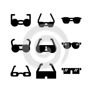 Eye-glasses  icon or logo isolated sign symbol vector illustration