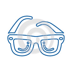 Eye glasses line icon, outline optical glasses