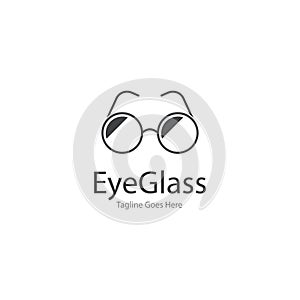 eye glasses logo design icon vector template