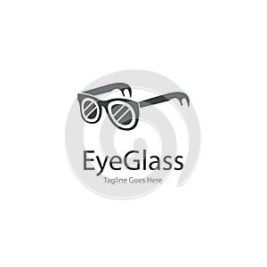 eye glasses logo design icon vector template