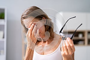 Eye Glaucoma Or Tired Dry Eyesight. Conjunctivitis