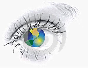 Eye with globe