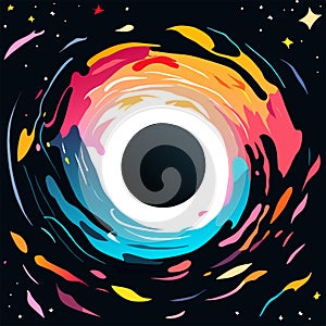 Eye of God. Colorful abstract background. Vector Illustration. AI generated