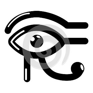 Eye horus icon, simple black style