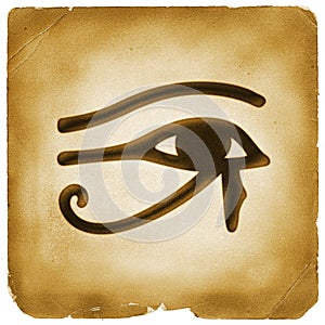 Eye of Horus symbol old paper