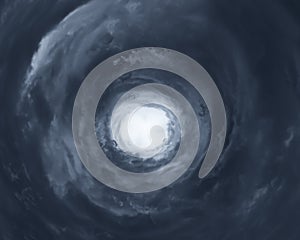 Eye of hurricane