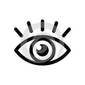 Eye icon design in linear style. Vector.