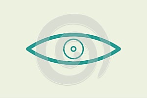 Eye icon. icon related to UI elements. suitable for web site, app, user interfaces,element, printable etc. line icon style. simple