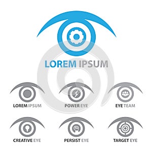 Eye icon symbol set