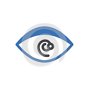 Eye vector glyph colour icon