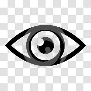 Eye icon on white background