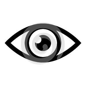 Eye icon on white background