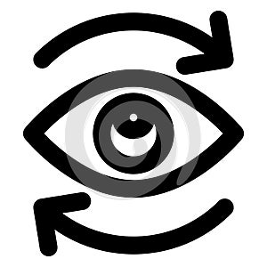 Eye, increase bold vector icon which can be easily modified or edited