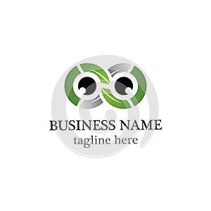 Eye infinity logo template