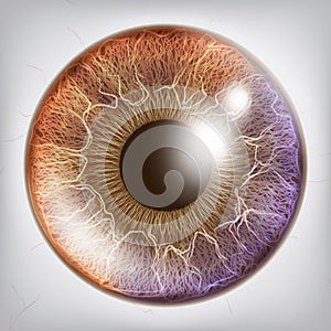 Eye Iris Realistic Vector. Anatomy Concept Illustration