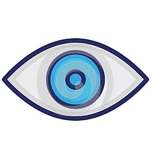 Eye Isolated Vector icon that can easily modify or edit