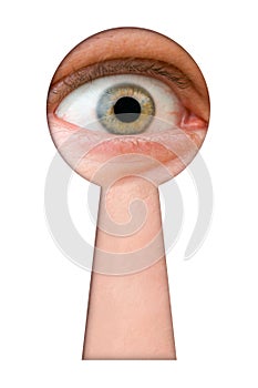 Eye in keyhole photo