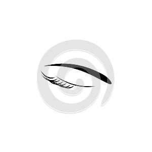 eye lash logo vector