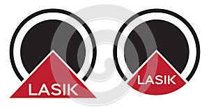 Eye lasik icon , logo and vector photo