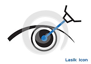 Eye lasik icon , logo and