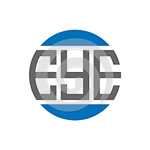 EYE letter logo design on white background. EYE creative initials circle logo concept. EYE letter design