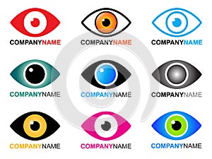 Eye logo and icons