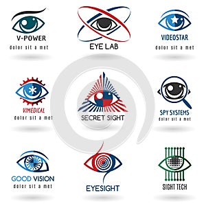 Eye logo set