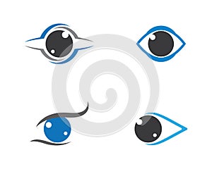 Eye logo template vector icon illustration