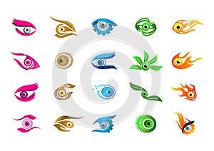 Eye logo, vision concept symbol design