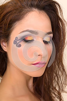 Eye makeup closeup