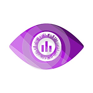 Eye With Market Chart Inside Pupil Icon