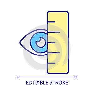 Eye measurement RGB color icon