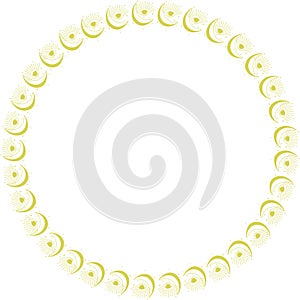 Eye moon frame. Vector celestial prediction eye template for your text. Eye of Providence