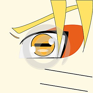 Eye Naruto. Flat design style vector illustration.