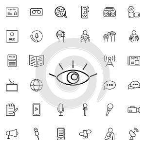 Eye nolan icon. Elements of media, press set. Simple icon for websites, web design, mobile app, info graphics