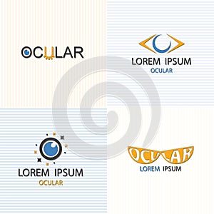 Eye And Ocular Health Care Logo Set - Vector