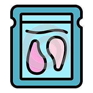 Eye patch pack icon vector flat