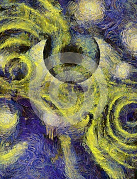 Eye and Pattern Van Gogh Style