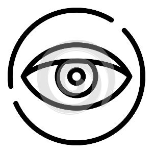 Eye privacy icon, outline style