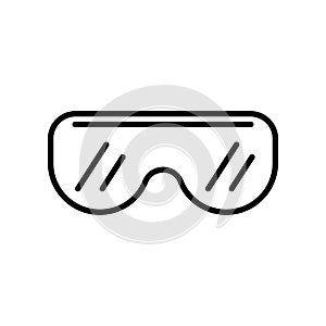 Eye protection mask vector icon