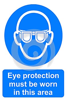 Eye protection must be worn