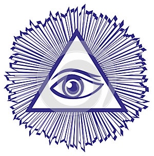 Eye Of Providence or All Seeing Eye Of God - famou photo