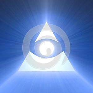 Eye of providence blue light flare