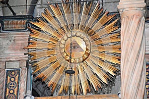 Eye of Providence in the church of the Holy sepulcher in Jerusalem , Israel