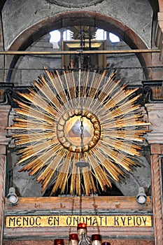 Eye of Providence in the church of the Holy sepulcher in Jerusalem , Israel