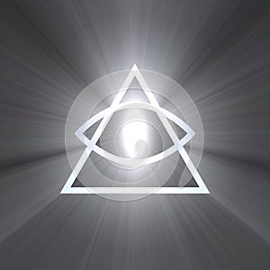 Eye of providence with light flare photo