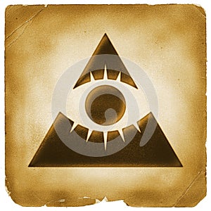 Eye of providence pyramid old paper