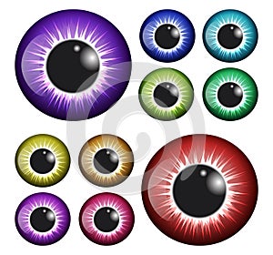 Eye, pupil, iris, vector symbol icon design. photo