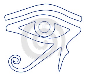 The Eye of Ra Outline Drawing photo