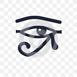 Eye of ra transparent icon. Eye of ra symbol design from Religion collection.